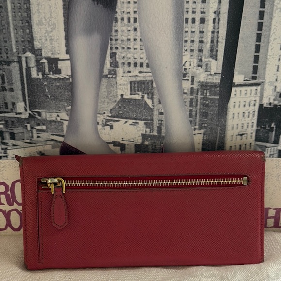 Prada Pink Saffiano Leather Wallet - Picture 2 of 15